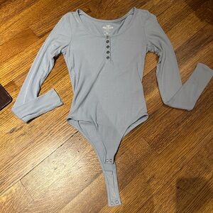 Hollister light blue Ribbed Bodysuit